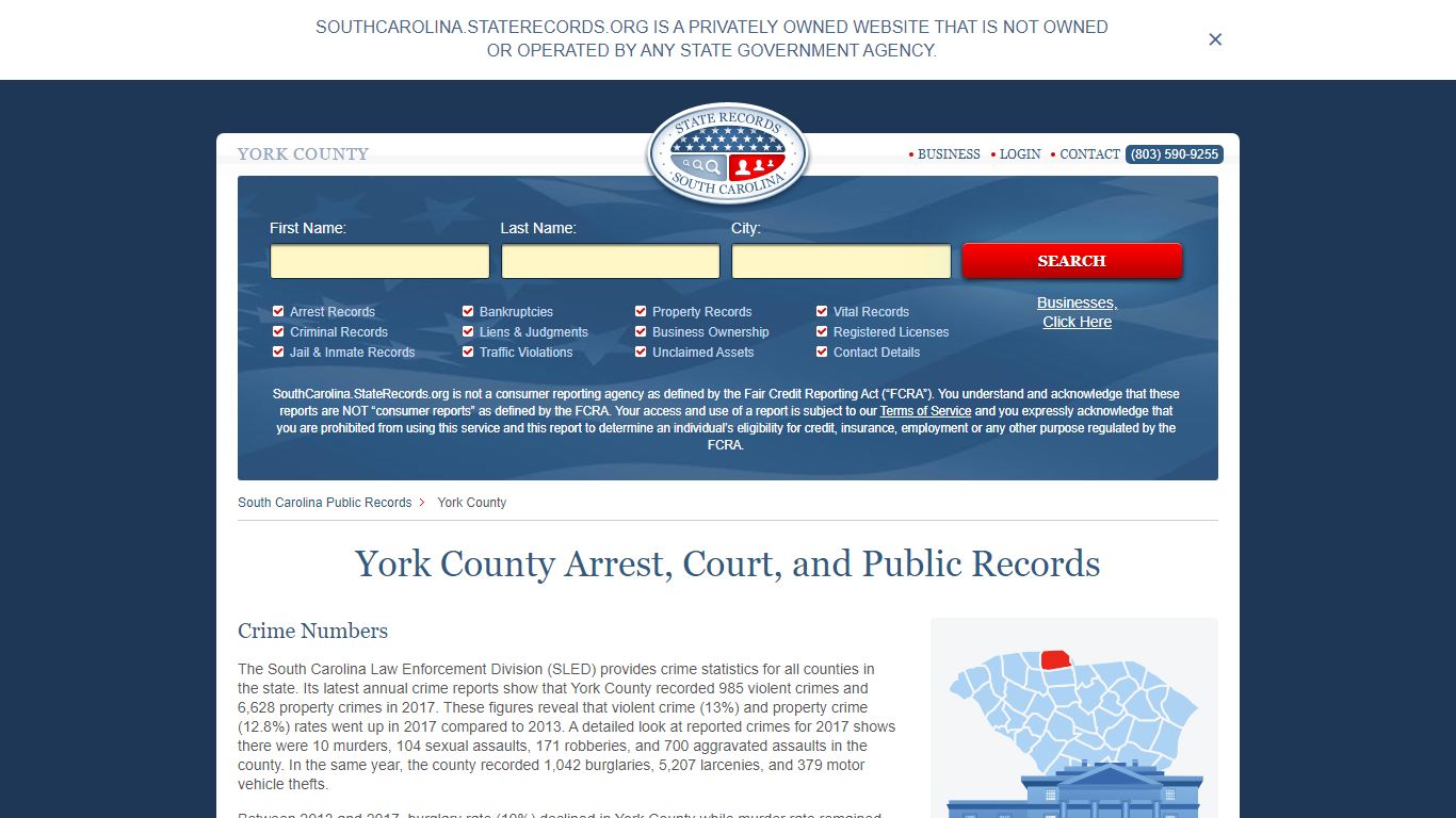 York County Arrest, Court, and Public Records